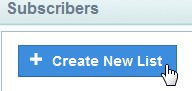 Click on the create a new list button