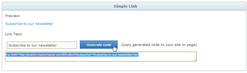 Simple link generator